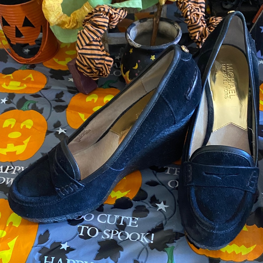 MICHAEL Michael Kors Dark Blue Wedges